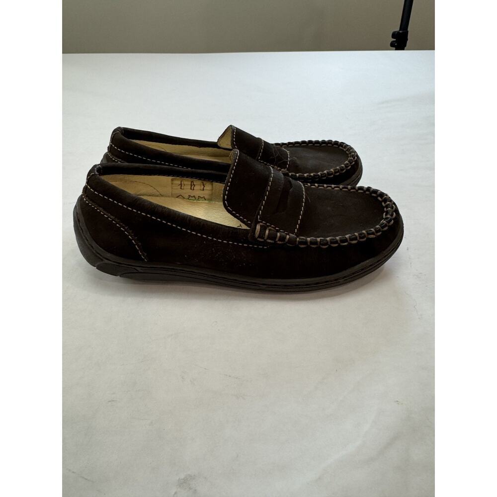 Primigi Boys Suede Loafers Preppy Casual Nubuck Brown Italian Leather Size 13.5 - Picture 3 of 12